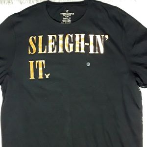 Holiday Party Celebration‎ Wear Mens 3X American Eagle Graphic Christmas T Shirt